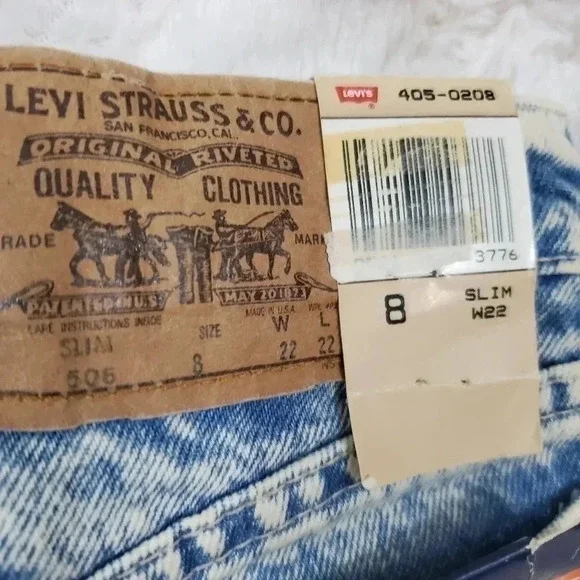 Vintage Boys Stone washed slim Levi 506. S… - Picture 4 of 7